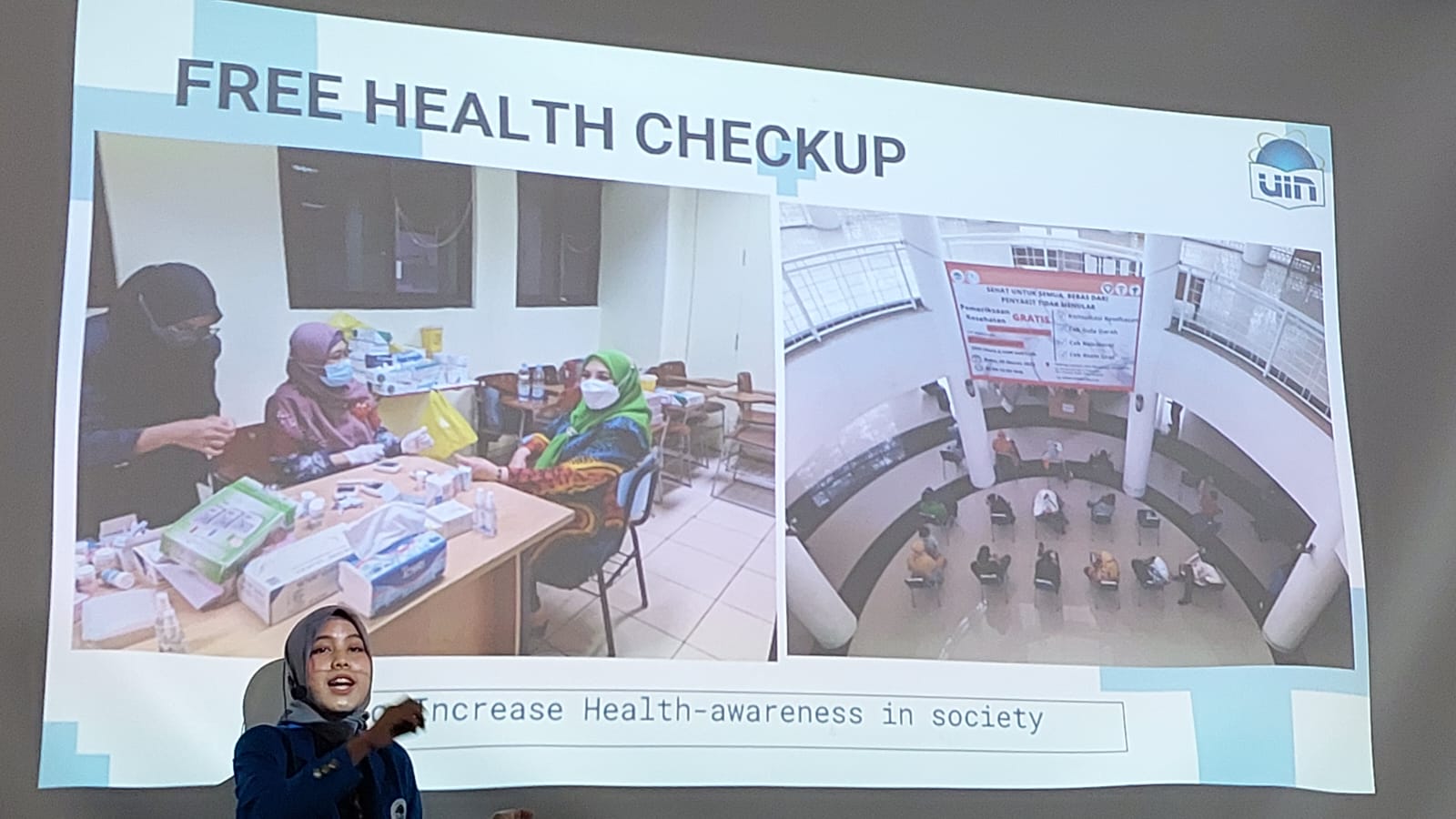 Mahasiswa Farmasi, Reyhan Diva presentasi di hadapan Dosen dan Mahasiswa Dokuz Eylul University,Turki