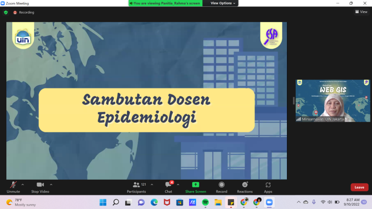 Epidemiology Student Assosiation (ESA) Prodi Kesehatan Masyarakat Mengadakan Pelatihan WEB GIS di Kota Tangerang Selatan