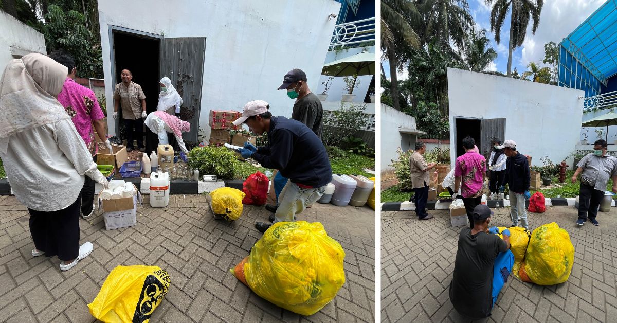 The Fikes Laboratory Manager carries out the process of disposing of hazardous and toxic waste (B3).