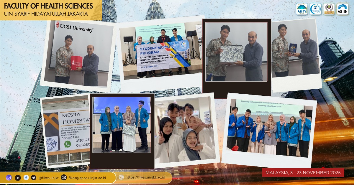 Pharmacy students from the Faculty of Health Sciences, UIN Syarif Hidayatullah Jakarta, participated in the Student Mobility Program at UCSI University Malaysia.