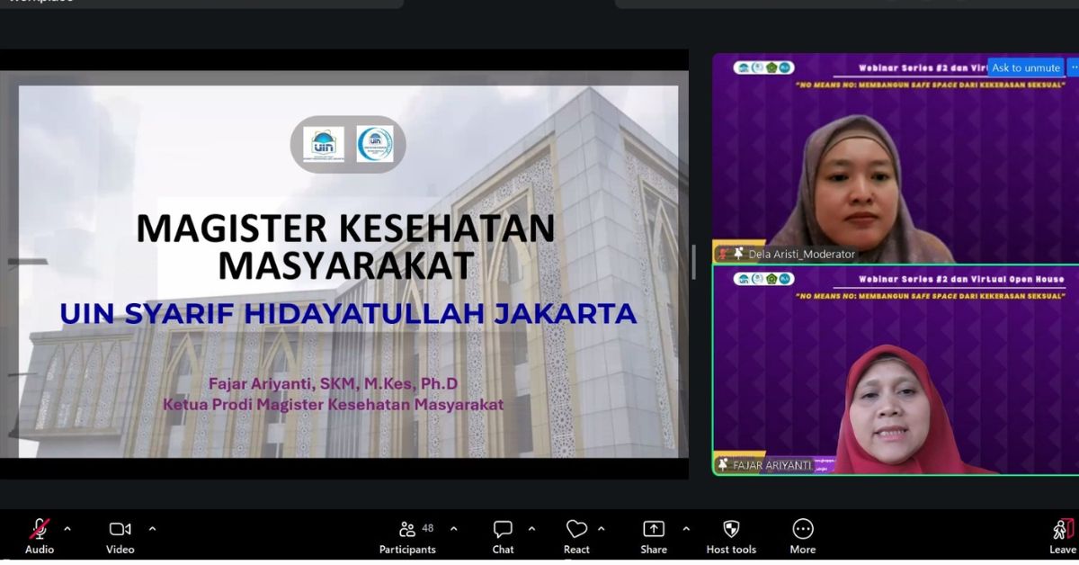 The UIN Jakarta Master of Public Health Open House Presents the Webinar "No Means No": Building a Safe Space from Sexual Violence