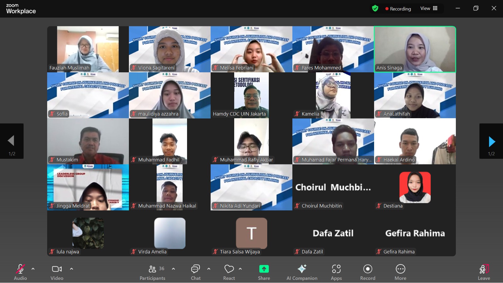 Dokumentasi Asah Kemampuan Jurnalistik dan Podcast, Pusat Karier UIN Syarif Hidayatullah Jakarta_3